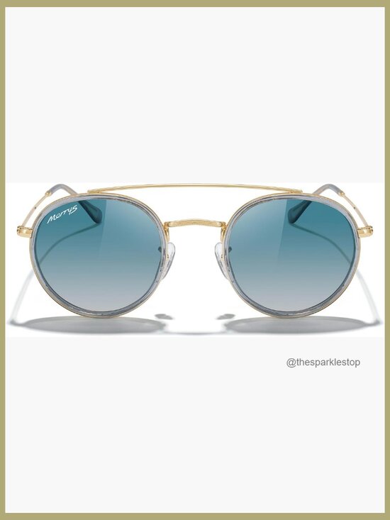 Retro Round Polarized Sunglasses Metal Frame Double Bridge main image 4
